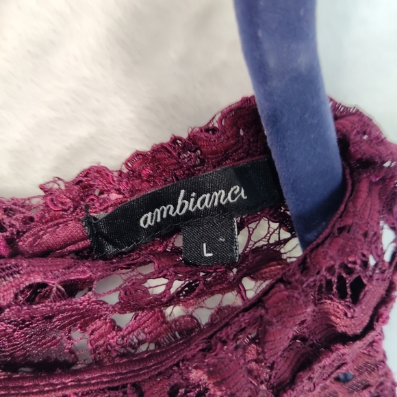 AMBIANCE Women's Lace Top - Picture 4 of 5